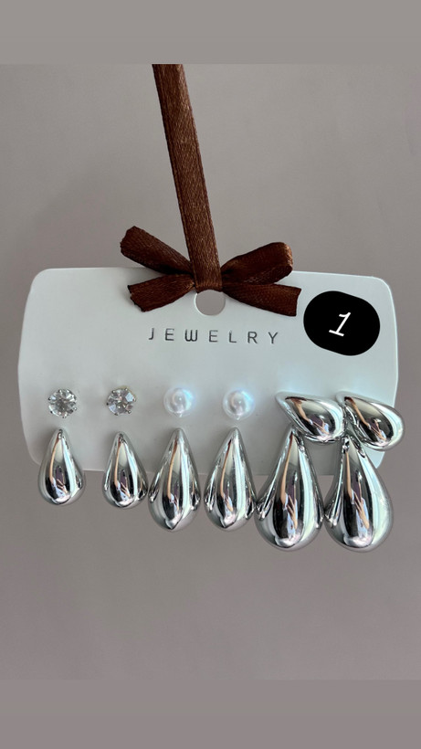 پک گوشواره آبکاری نقره